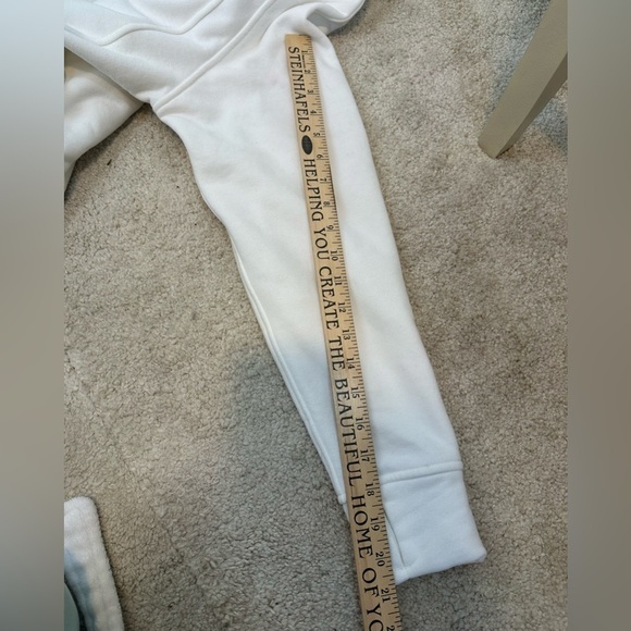 Sweaty Rocks White High Waist Crop 3/4 Zip Hoodie Pockets Sweatshirt - Picture 9 of 10